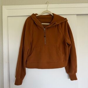 lululemon brown half zip scruba